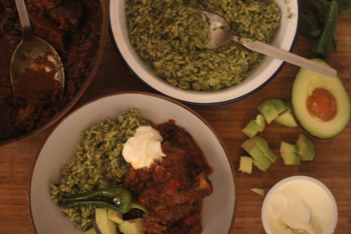 Beef Rib Chilli with Mexican Green&nbsp;Rice.