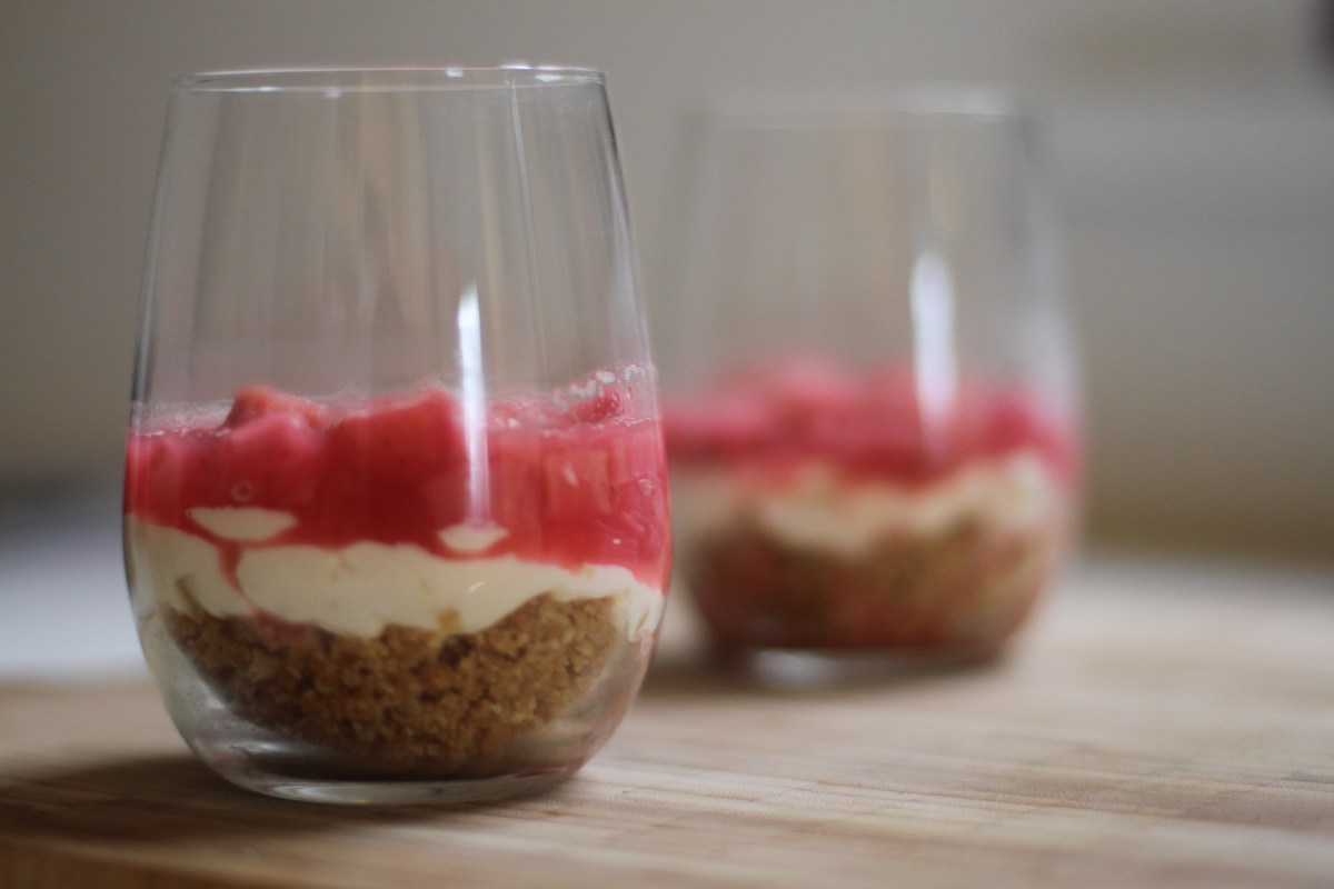 Rhubarb and Ginger Cheesecake&nbsp;Pots.